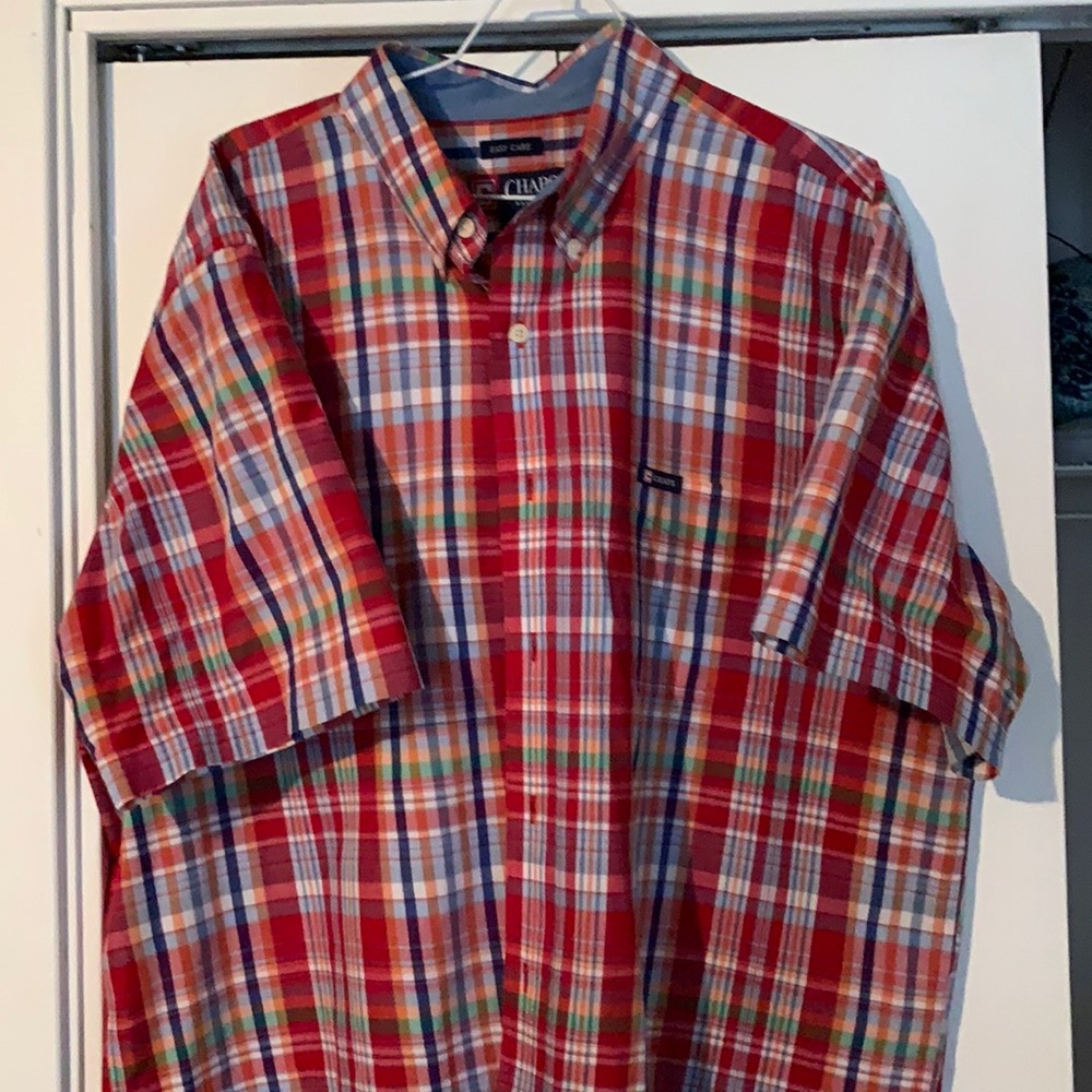 Chaps Easy Care Short Sleeve Button Up